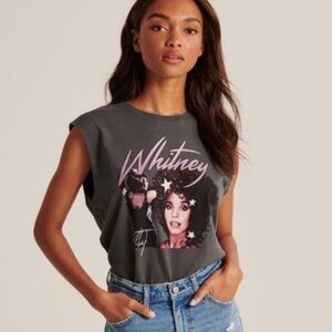Abercrombie Vintage Style Whitney Cut-Off Sleeveless Tee